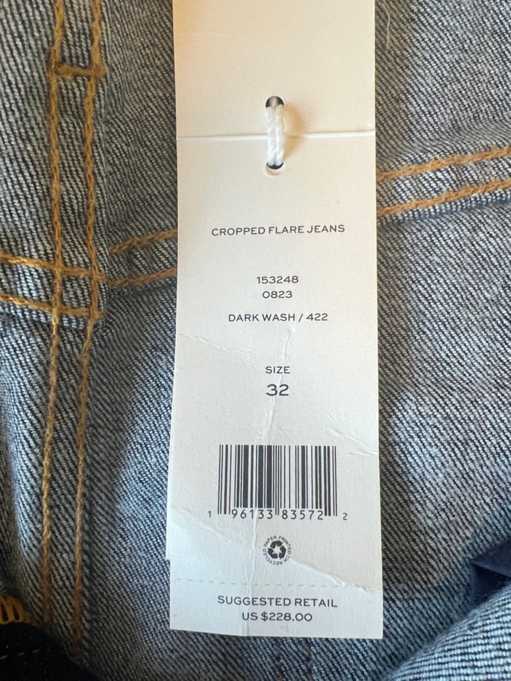 Tory Burch Dark Denim Cropped - Picture 3 of 5